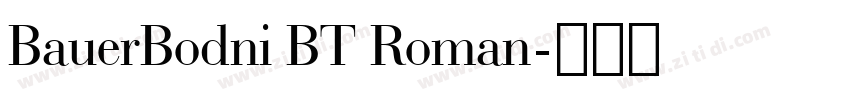 BauerBodni BT Roman字体转换